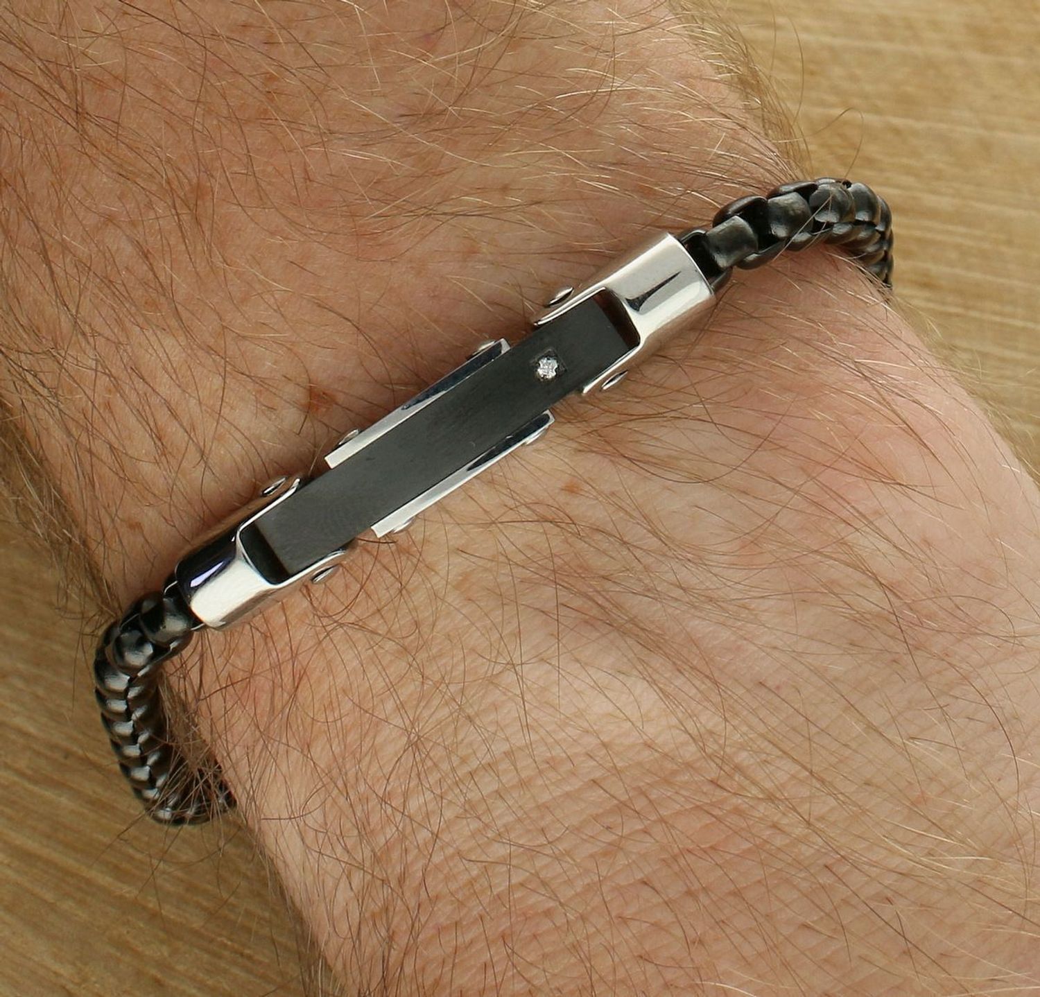 Bransoletka męska Nomination Italy Strong z białym diamentem 028321 030.png